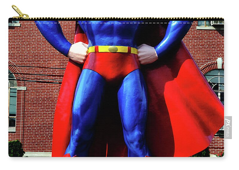 Metropolis. Home Of Superman Zip Pouch featuring the photograph Metropolis - Home Of Superman 001 by George Bostian