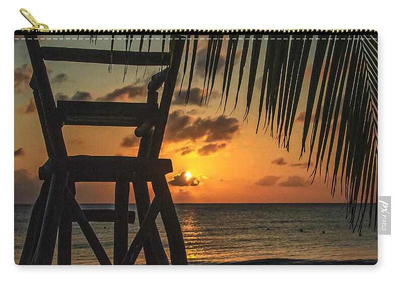 Adventure Zip Pouch featuring the photograph Mexican Sunset by Charles Dobbs