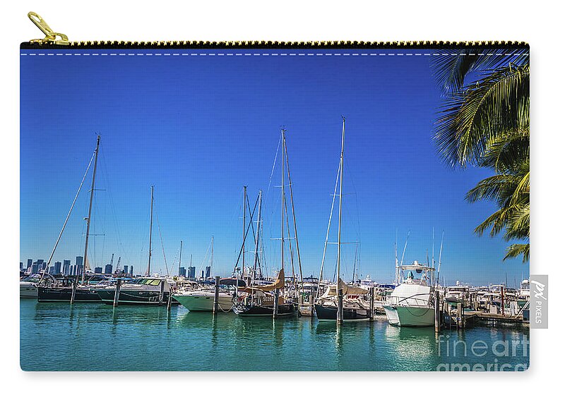 Sailboats Artwork Zip Pouch featuring the photograph Sailboats Artwork 4509 by Carlos Diaz