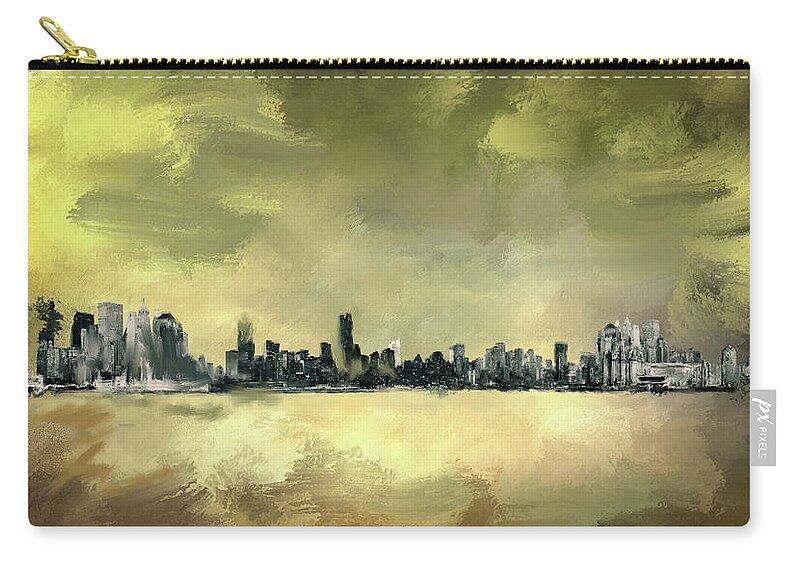 City Zip Pouch featuring the photograph Mid-town by Thomas Leparskas