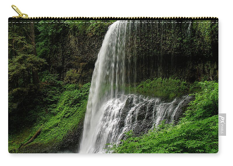 Oregon Zip Pouch featuring the photograph Middle Falls by Steven Clark