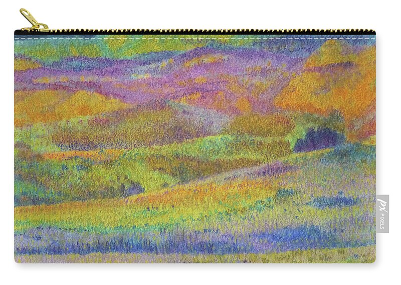 North Dakota Zip Pouch featuring the painting Midnight Magic Dream by Cris Fulton
