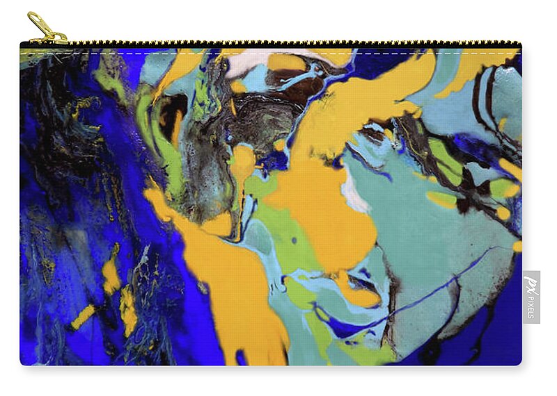 Resin Art Zip Pouch featuring the painting Midnight Train 4 by Jane Biven