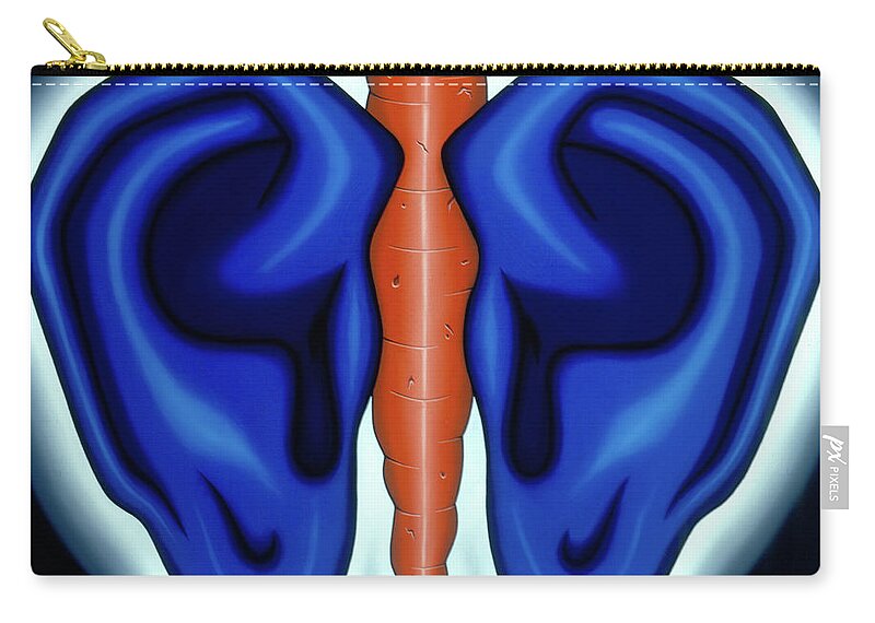  Zip Pouch featuring the painting Midreal Butterfly by Paxton Mobley