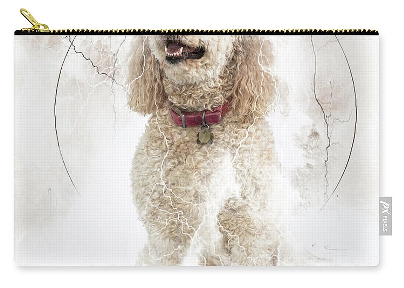 Dog Zip Pouch featuring the photograph Mike and Millie 100 by M K Miller
