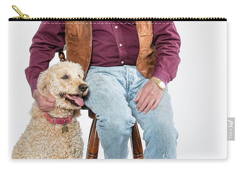 Dog Zip Pouch featuring the photograph Mike Millie 08 by M K Miller