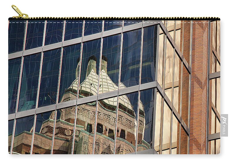  Vancouver Zip Pouch featuring the photograph Art Deco Reflection Vancouver by Theresa Tahara