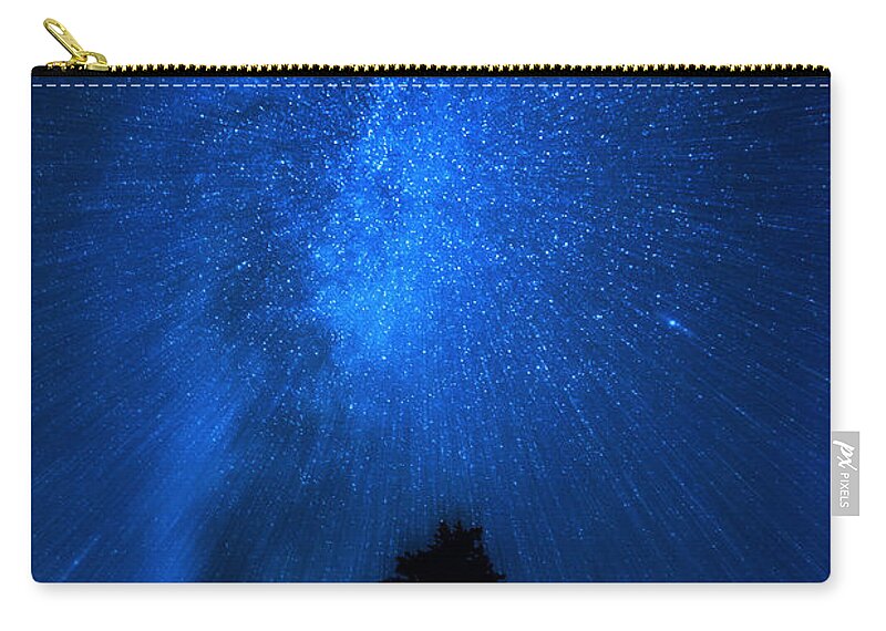 Milkyway Zip Pouch featuring the digital art Milky Way Zoom by Pelo Blanco Photo