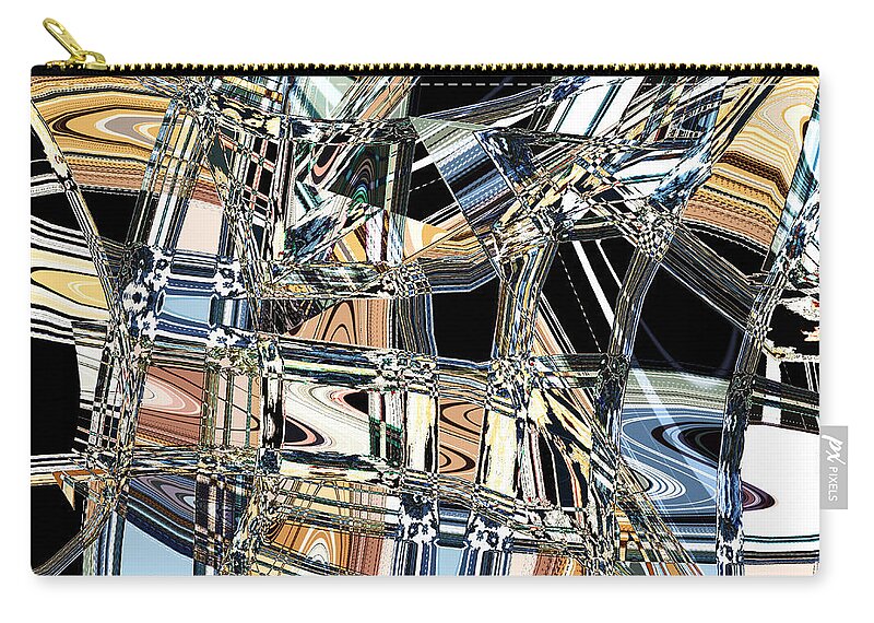 Abstract Zip Pouch featuring the photograph Mind Maze by Regina Geoghan