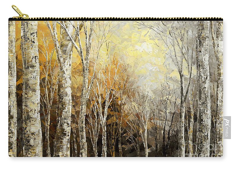 Fall Zip Pouch featuring the painting Mindful Melodies by Tatiana Iliina