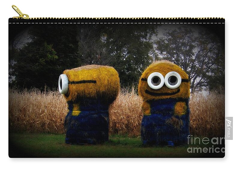  Zip Pouch featuring the photograph Minions 2 by Kelly Awad