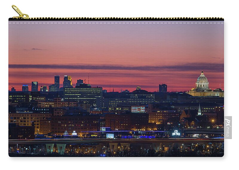 Minneapolis Zip Pouch featuring the photograph Minneapolis and the State Capitol by Jay Smith
