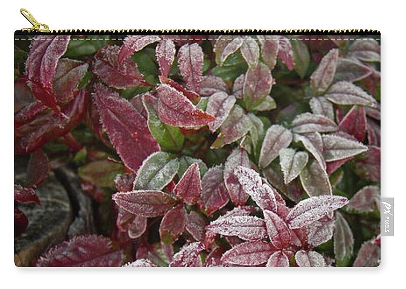 Frost Zip Pouch featuring the photograph Minus Five by Russell Brown