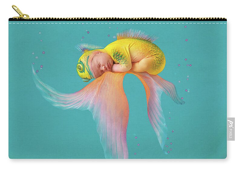 Under The Sea Carry-all Pouch featuring the photograph Mira as a Tropical Fish by Anne Geddes