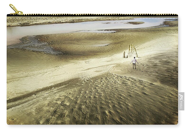 Desert Zip Pouch featuring the photograph Mirage by John Anderson