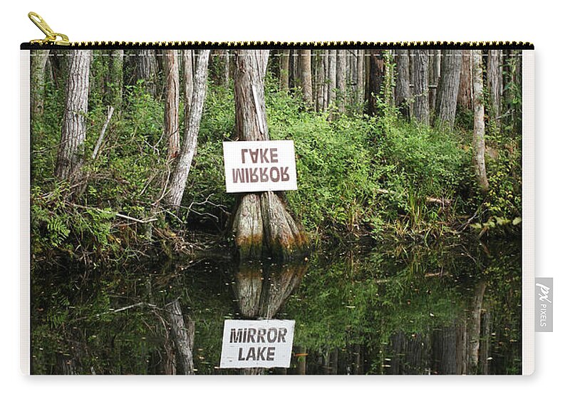 Mirror Zip Pouch featuring the photograph Mirror Lake by Farol Tomson