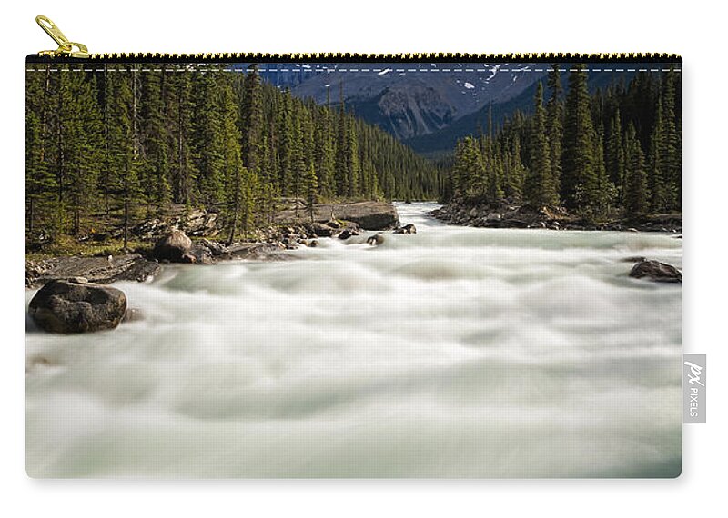 Canada Zip Pouch featuring the photograph Mistaya River in Banff National Park by Bryan Mullennix