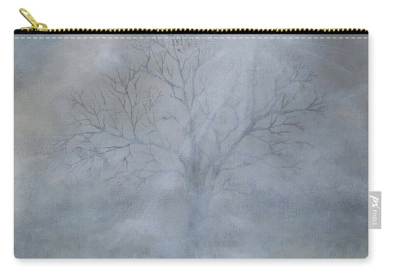 Fog Zip Pouch featuring the painting Mistical by Deborah Smith