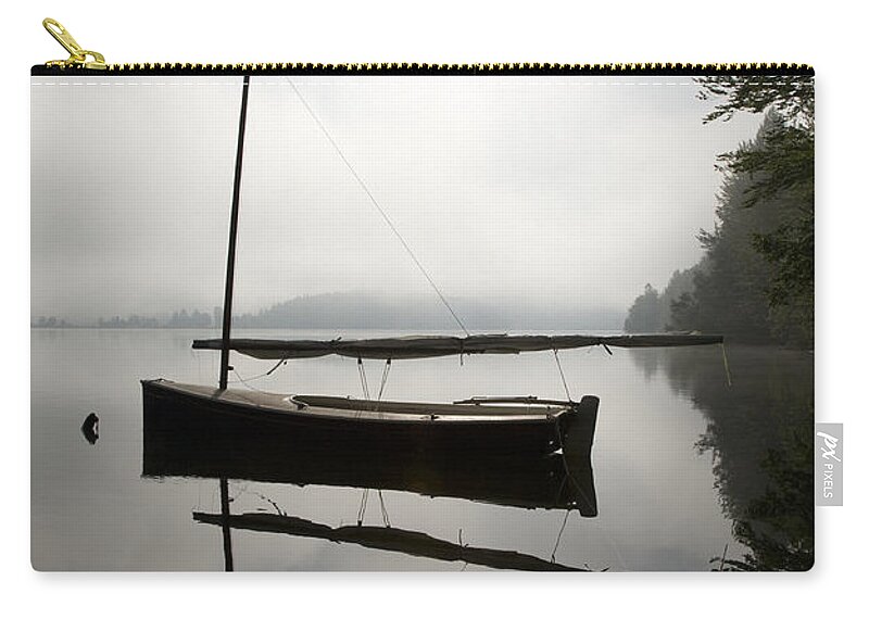 Lake Zip Pouch featuring the photograph Misty dawn by Ian Middleton