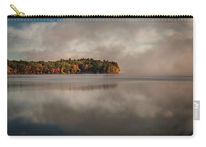 Fall Zip Pouch featuring the photograph Misty Morning by Benjamin Dahl