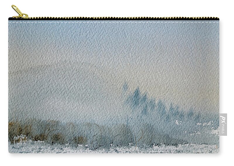 Australia Zip Pouch featuring the painting A Misty Morning by Dorothy Darden