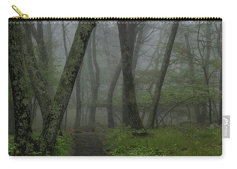  Zip Pouch featuring the photograph Misty Path by Kathi Isserman