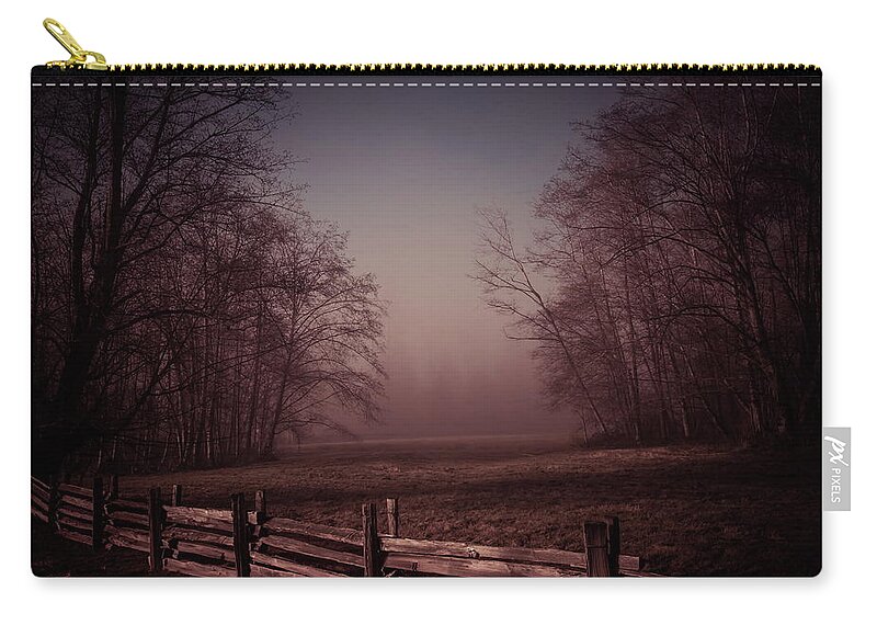 Fog Zip Pouch featuring the photograph Misty Walk by Monte Arnold