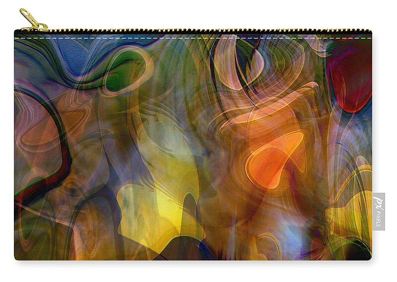 Mixed Emotions Zip Pouch featuring the digital art Mixed emotions by Linda Sannuti
