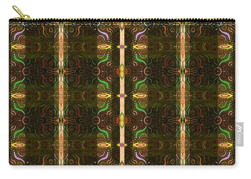 Abstract Zip Pouch featuring the digital art Mixed Expressions - Focusing On Light by Helena Tiainen