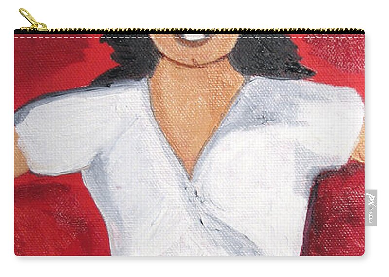 Michael Jackson Carry-all Pouch featuring the painting MJ one of five number five by Patricia Arroyo