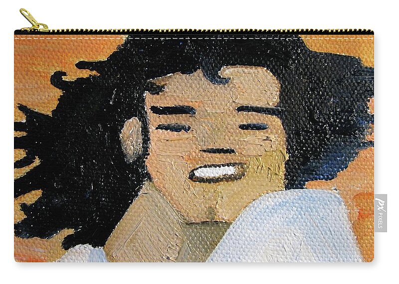 Michael Jackson Carry-all Pouch featuring the painting Mj one of five number one by Patricia Arroyo