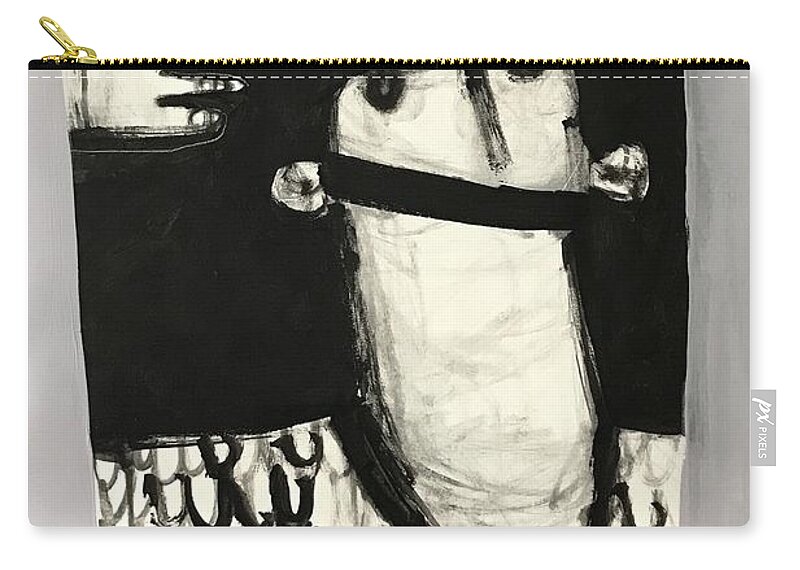  Abstract Zip Pouch featuring the painting MMXVII Paranoia No 3 by Mark M Mellon