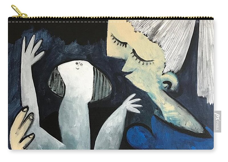  Abstract Zip Pouch featuring the painting MMXVII The Ascension No 3 by Mark M Mellon