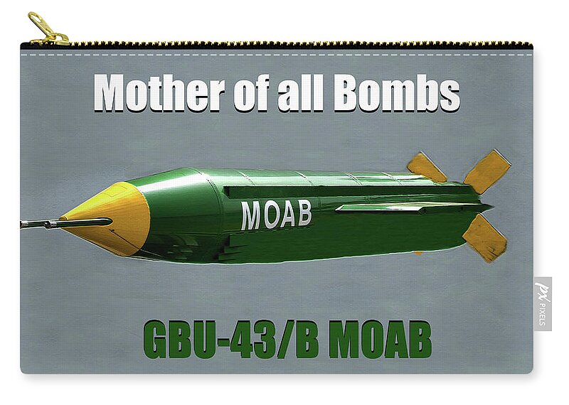 Moab Bomb Zip Pouch featuring the painting Moab Gbu-43/b by David Lee Thompson