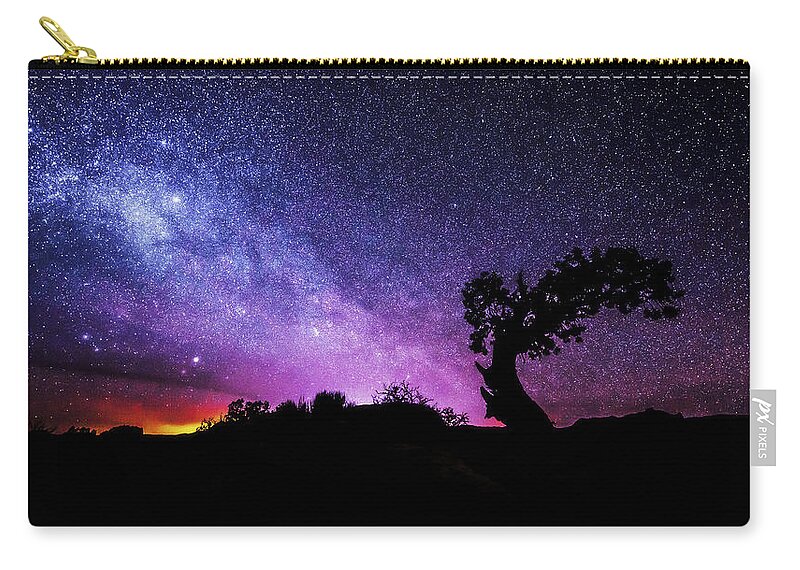 Moab Skies Zip Pouch featuring the photograph Moab Skies by Chad Dutson