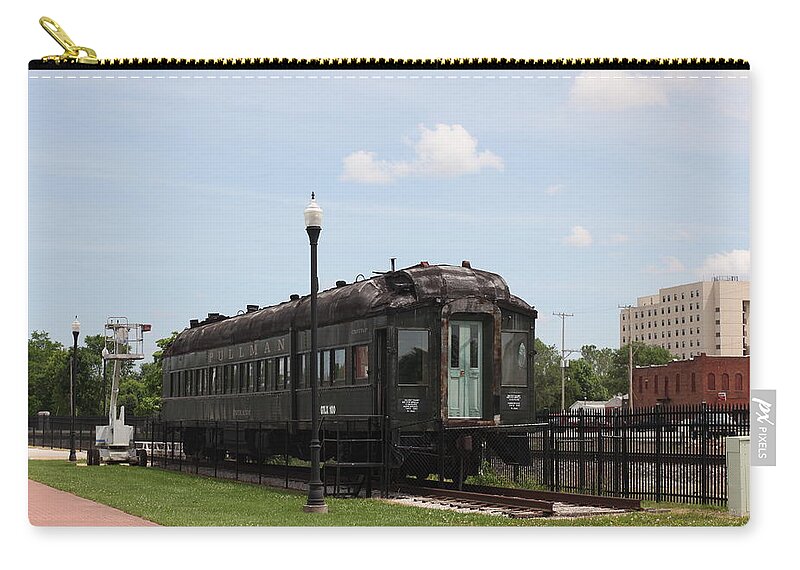 Train Zip Pouch featuring the photograph Moberly Train by Kathryn Cornett
