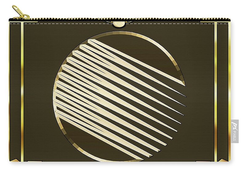 Art Deco Carry-all Pouch featuring the digital art Mocha 1 - Frame 1 by Chuck Staley