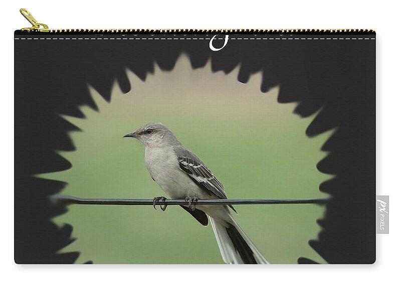 Mockingbird Carry-all Pouch featuring the photograph Mockingbird   by Holden The Moment