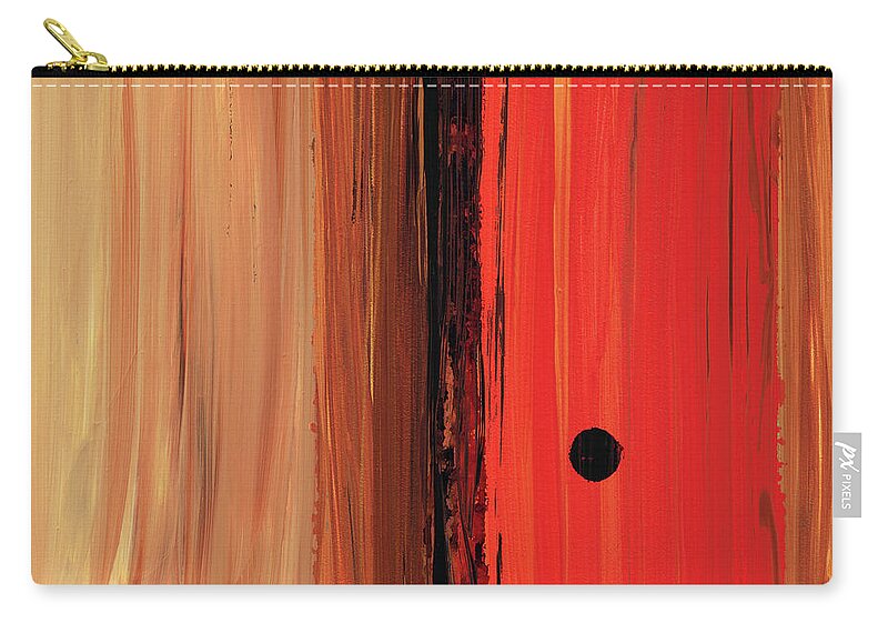 Modern Art Zip Pouch featuring the painting Modern Art - The Power Of One Panel 1 - Sharon Cummings by Sharon Cummings
