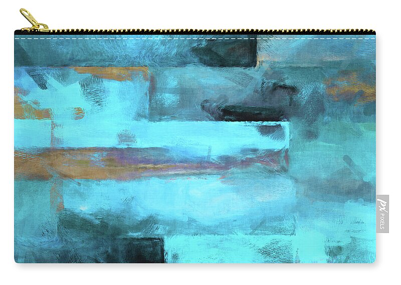 Modern Zip Pouch featuring the mixed media Modern Contemporary 5 by Ken Figurski