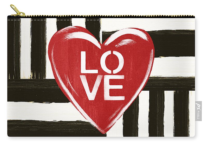 Love Zip Pouch featuring the painting Modern Love- Art by Linda Woods by Linda Woods
