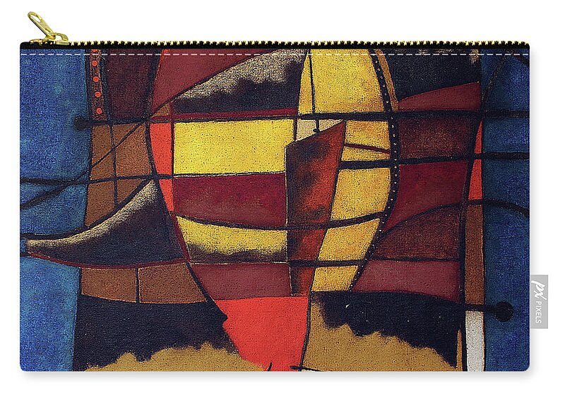 Soweto Fine Art Carry-all Pouch featuring the painting Modern Man by Michael Nene