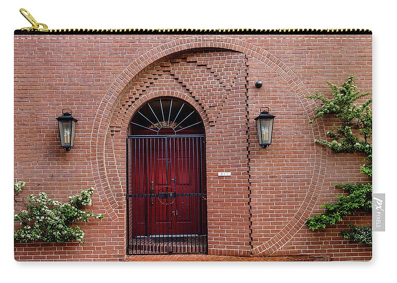 Philadelphia Zip Pouch featuring the photograph Modern Old City Doorway by Glenn DiPaola