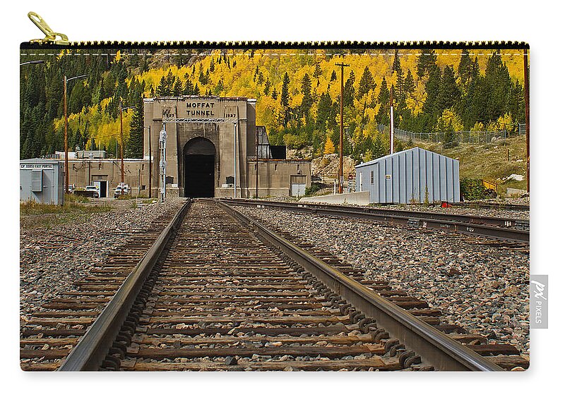 Railroad Zip Pouch featuring the photograph Moffat Tunnel by Farol Tomson