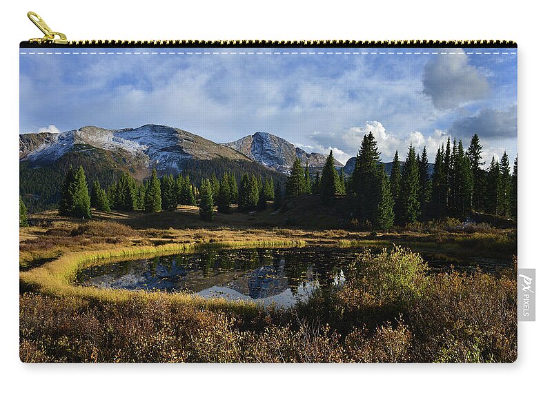 Colorado Zip Pouch featuring the photograph Molas Pass Reflection by Ray Mathis