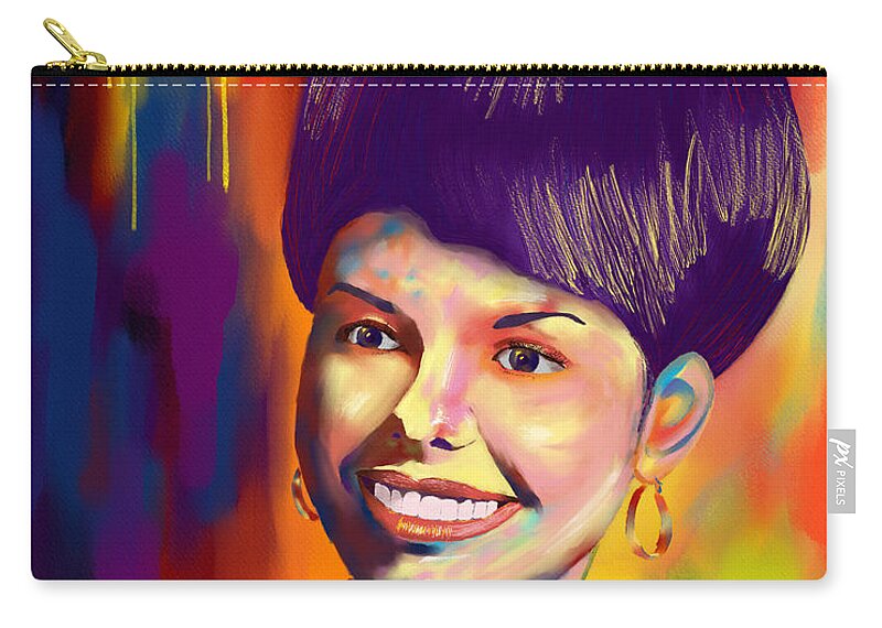 Abstract Zip Pouch featuring the digital art Mommy by Mal-Z
