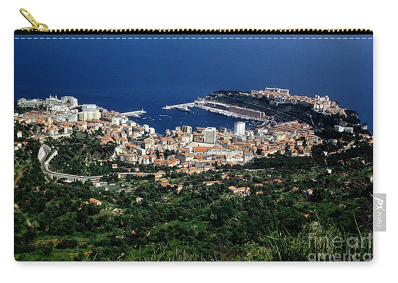 Monaco Zip Pouch featuring the photograph Monaco Harbor, Mediterranean Sea by Wernher Krutein
