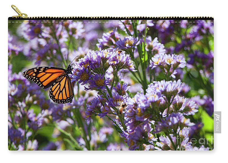 Monarch Butterfly Zip Pouch featuring the photograph Monarch Butterfly by Jeff Breiman