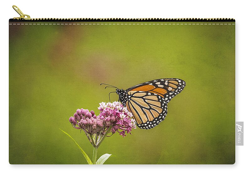 Monarch Butterfly Carry-all Pouch featuring the photograph Monarch On Swamp Milkweed 2014-2 by Thomas Young