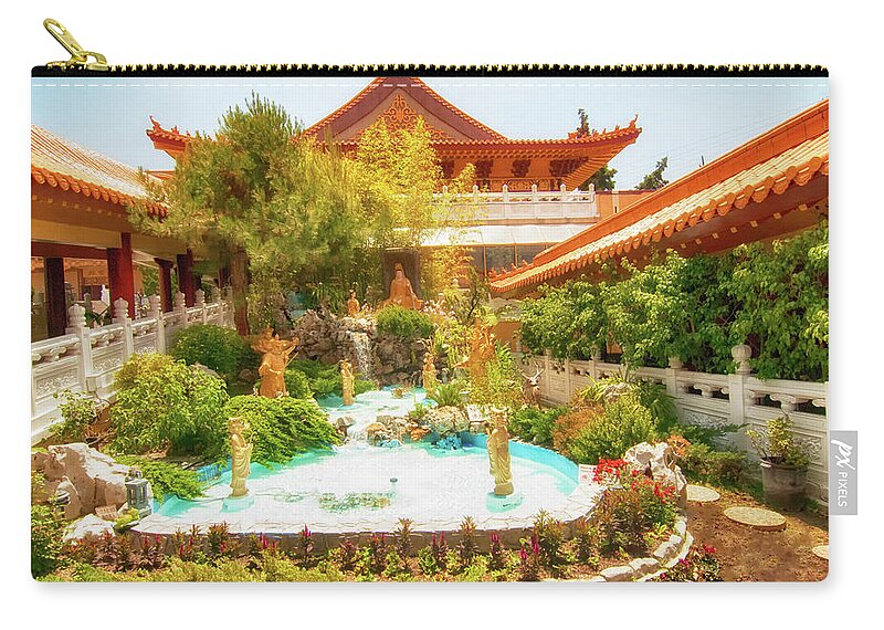 Buddhist Zip Pouch featuring the photograph Monastery by Joseph Hollingsworth